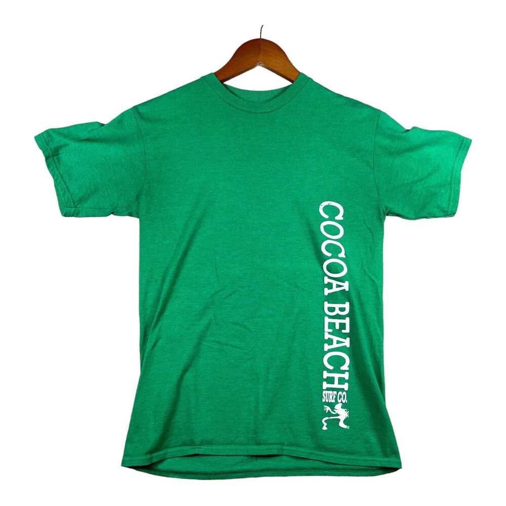 Vtg Cocoa Beach Surf Shop FL T Shirt Green Beach Summer Contest sz S